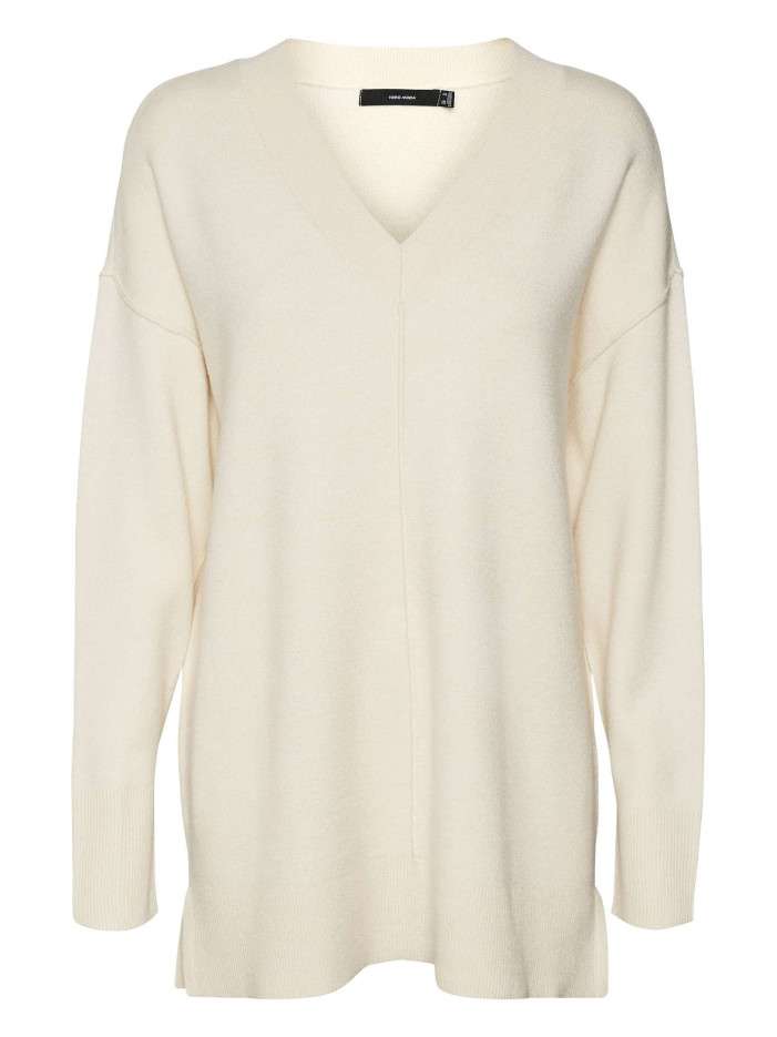 Pull écru uni avec une...