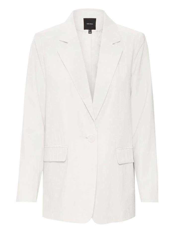 Blazer blanc uni à coupe...