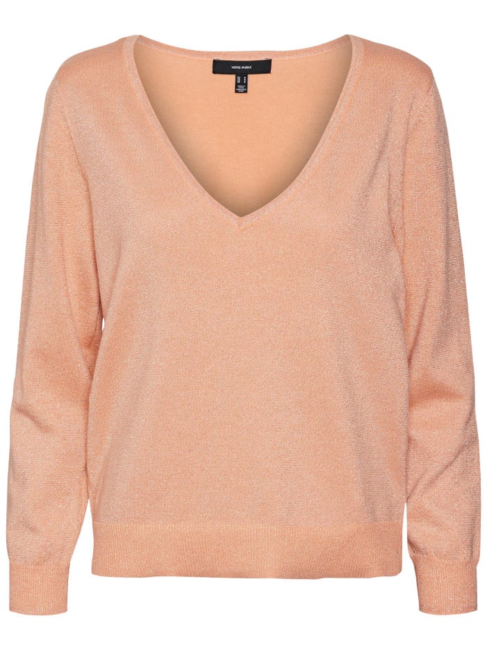 Pull pêche pailleté à coupe...