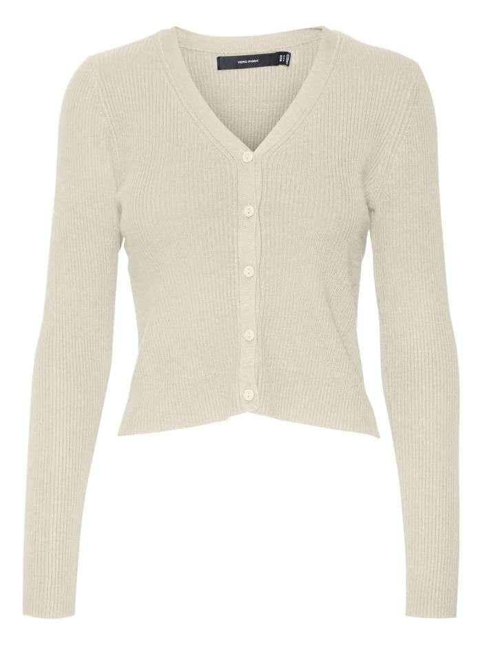 Cardigan boutonné écru...