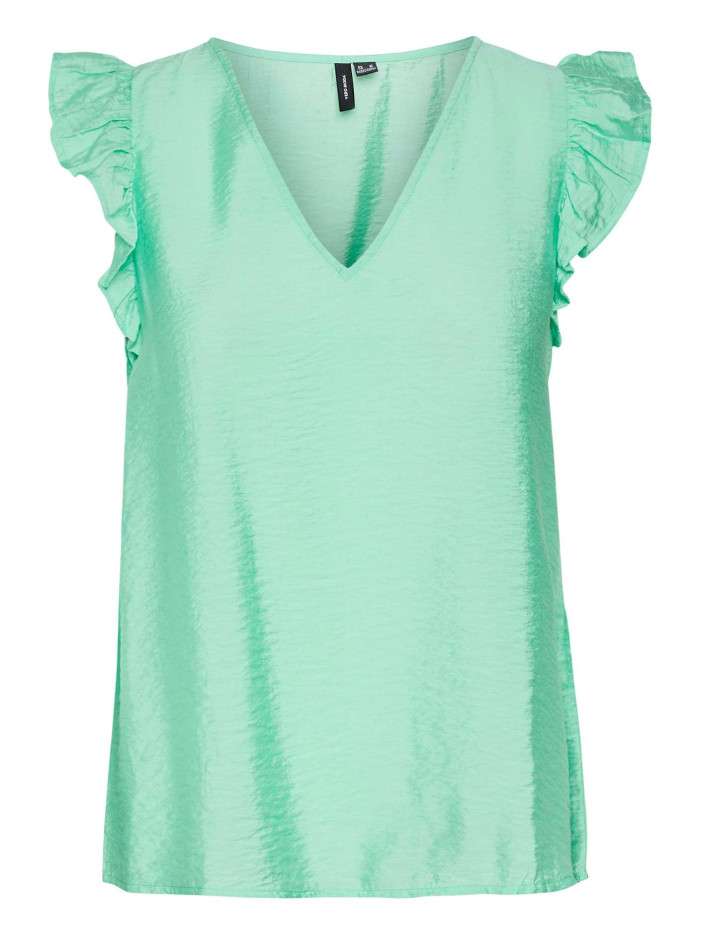 T-shirt sans manches vert...