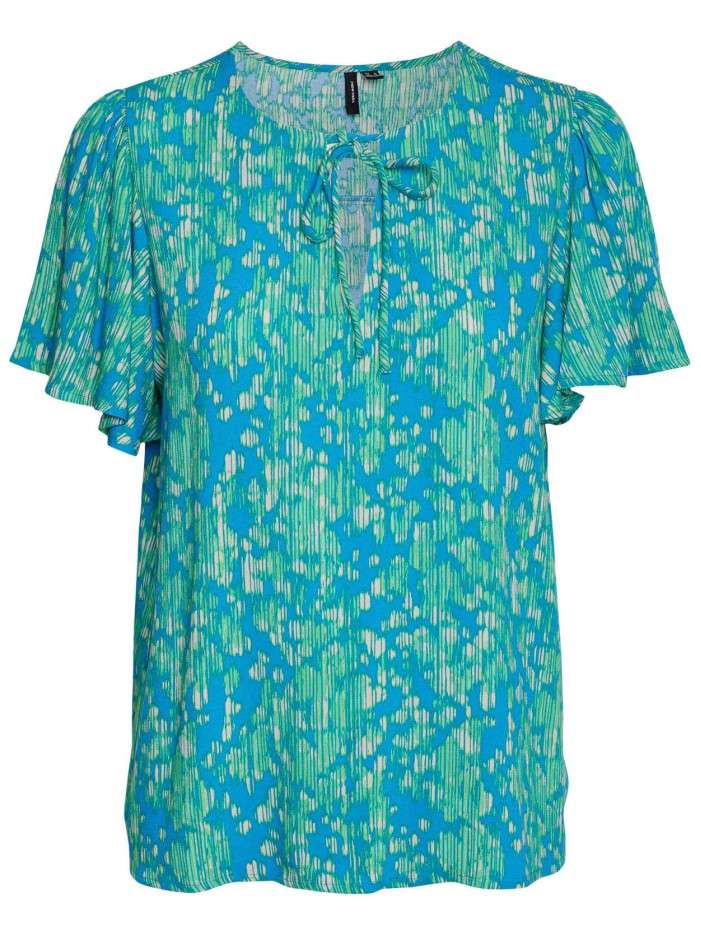T-shirt bleu imprimé...