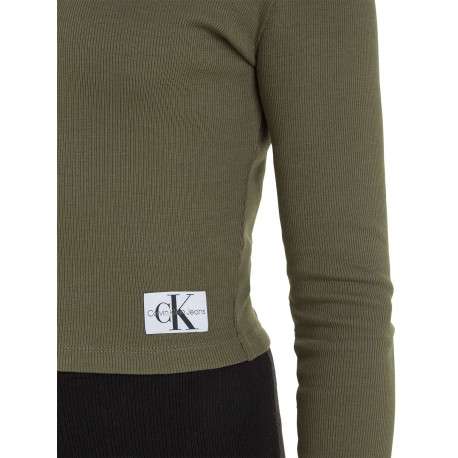 Cardigan en coton mélangé kaki avec un col v et une coupe près du corps - Image 4