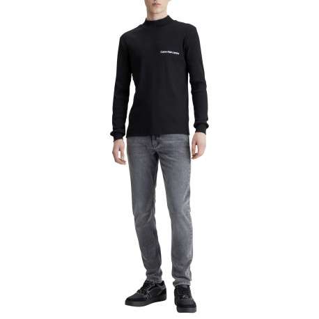 Jean en coton mélangé anthracite délavé avec une coupe slim et à 5 poches - Image 2