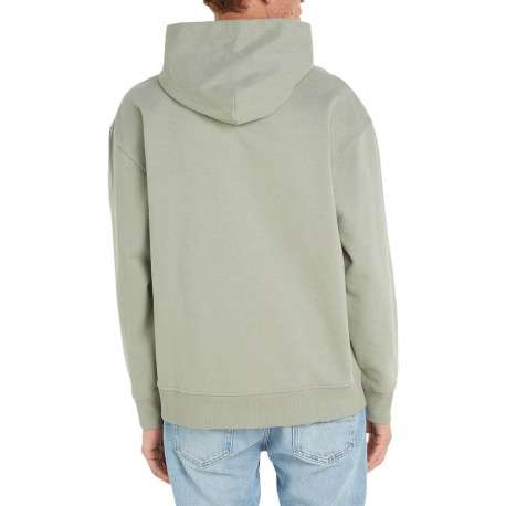 Sweat en coton tilleul uni coupe droite avec un col à capuche - Image 3
