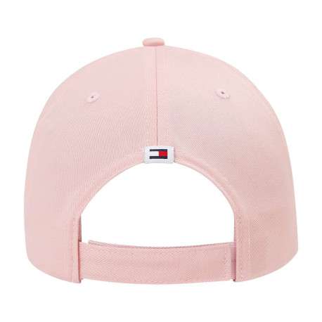 Casquette en coton biologique rose unie avec une coupe strapback - Image 2