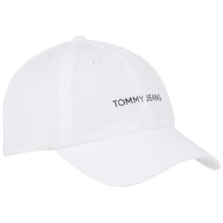 Casquette en coton biologique blanche unie coupe strapback avec étiquette cousue