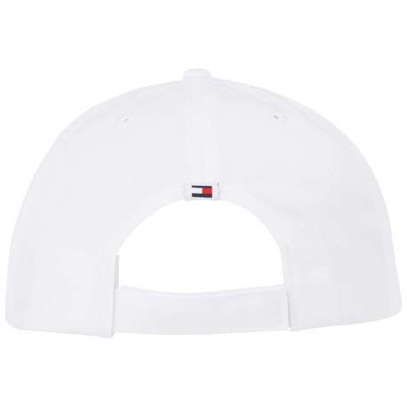 Casquette en coton biologique blanche unie coupe strapback avec étiquette cousue - Image 2