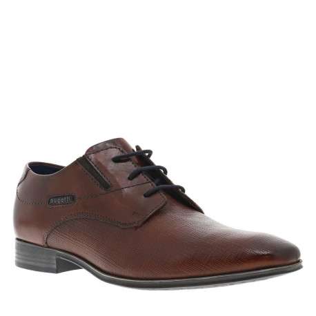 Derbies homme marron unies à talon décroché bas et à lacets ronds - Image 3