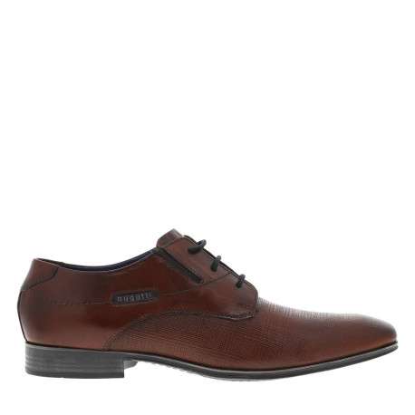 Derbies homme marron unies à talon décroché bas et à lacets ronds - Image 2