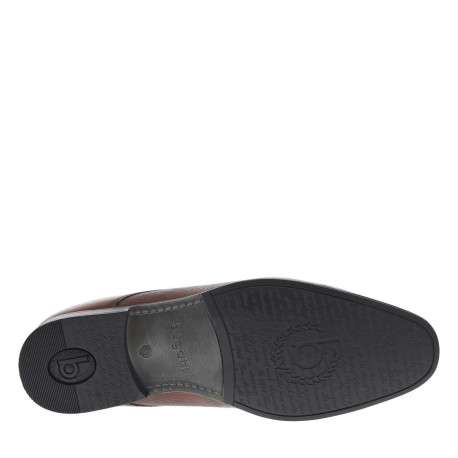 Derbies homme marron unies à talon décroché bas et à lacets ronds - Image 5