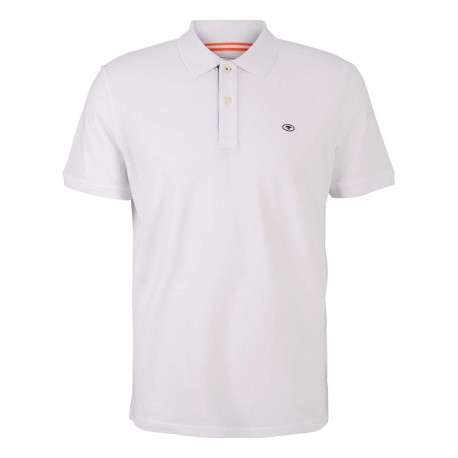 Polo en coton blanc uni coupe droite avec un col fermé par 2 boutons - Image 7