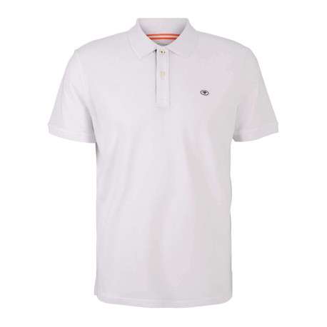 Polo en coton blanc uni coupe droite avec un col fermé par 2 boutons - Image 8