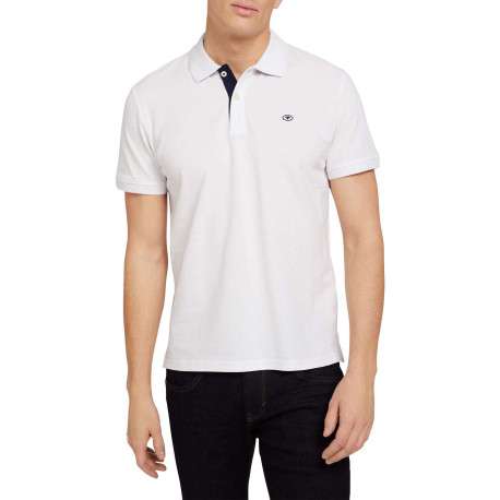 Polo en coton blanc uni coupe droite avec un col fermé par 2 boutons - Image 11