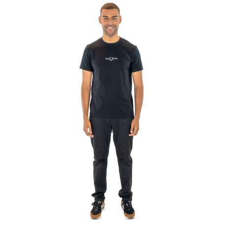 Pantalon Chino en coton noir uni avec une coupe slim et poches latérales - Image 6