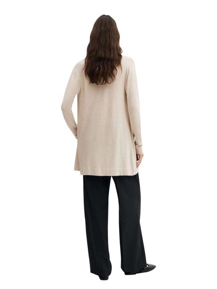 Cardigan Oversize En Mélange Cachemire Et Soie - Marque Wild Horses - Couleur Beige - Taille S-M - Neuf Sans étiquettes