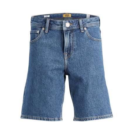 Short 5 Poches Chris en coton bleu uni avec une coupe slim et poches arrières