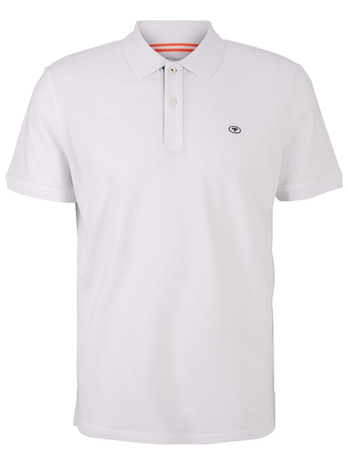 Polo en coton blanc uni...