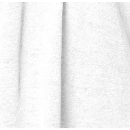T-shirt en lin blanc en maille dévorée avec une coupe droite et un col v - Image 3