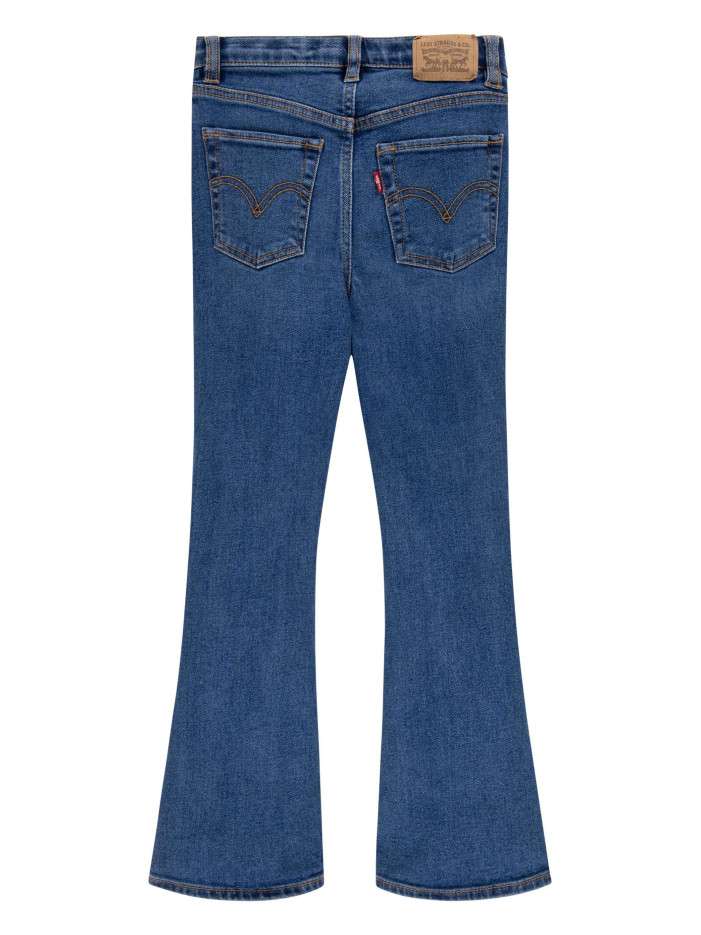 Jean Bootcut Denim Garçon 7 Ans Taille 24 Jambe 20 - Bleu Foncé Délavé - Occasion Très Bon état