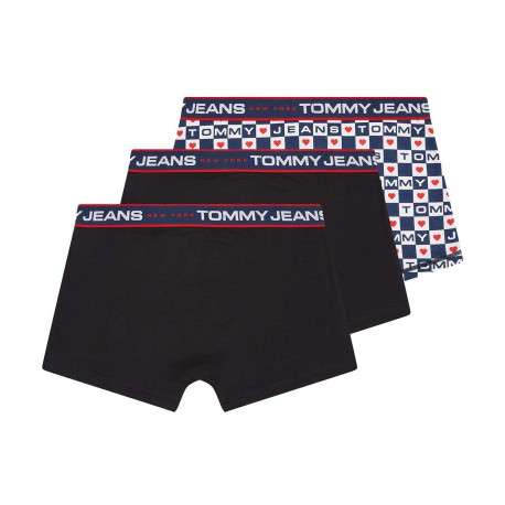 Lot de 3 Boxers classique en coton mélangé noir unis coupe fermée - Image 2