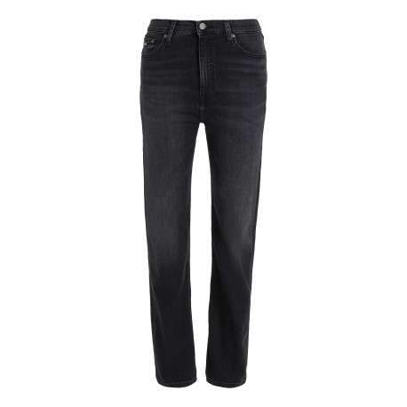 Jean Julie en coton noir uni avec une coupe regular fit et 3 poches avants - Image 5