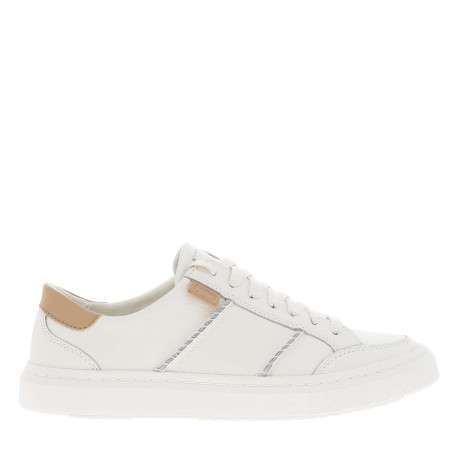 Baskets basses Alameda Lace en cuir blanc style tennis avec des lacets plats - Image 2