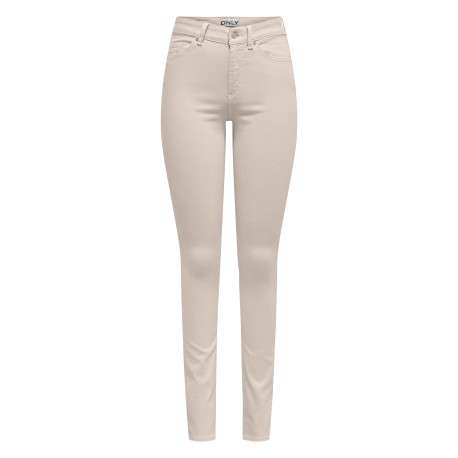 Jean Onlblush Mid Skinny Col Pant en coton écru uni coupe skinny - Image 2