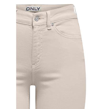 Jean Onlblush Mid Skinny Col Pant en coton écru uni coupe skinny - Image 4