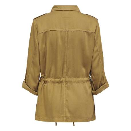 Parka sable unie coupe droite avec un col français et poches latérales - Image 4