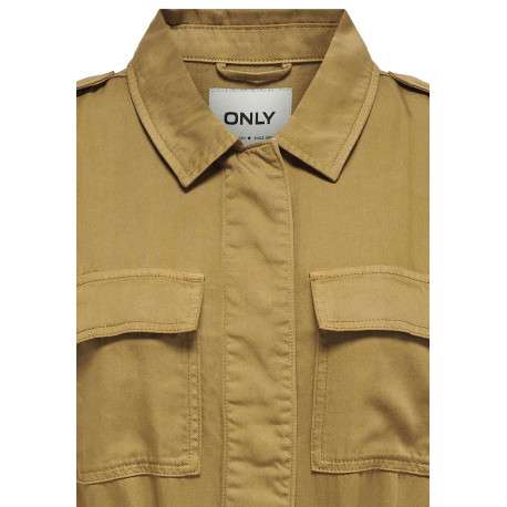 Parka sable unie coupe droite avec un col français et poches latérales - Image 5