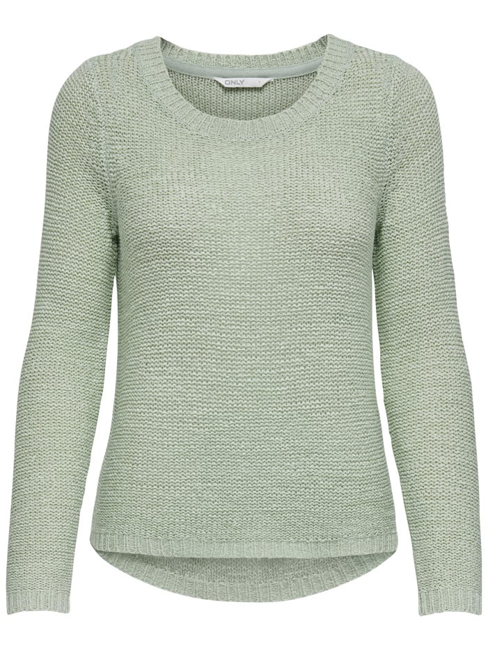 Pull vert d'eau uni coupe...