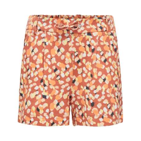 Short Chino rouille imprimé avec une coupe chino et imprimé léopard