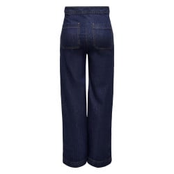 Jean Onlvicky Hw Wide Leg Dnm Az9 en coton brut uni coupe regular fit