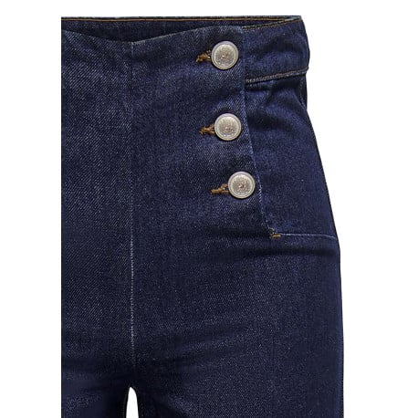 Jean Onlvicky Hw Wide Leg Dnm Az9 en coton brut uni coupe regular fit - Image 9
