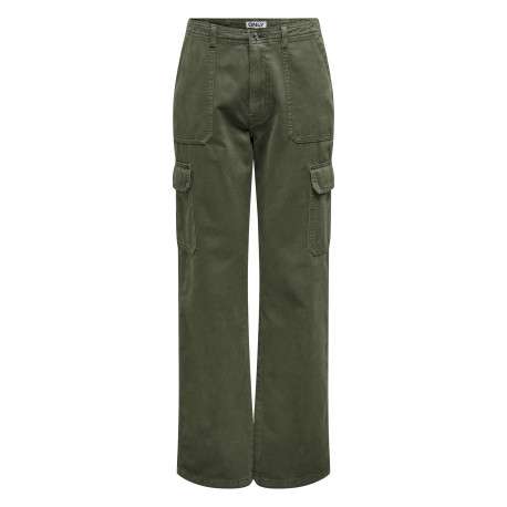 Pantalon Cargo Onlmalfy Cargo Pant Pnt Noos en coton kaki uni coupe regular fit