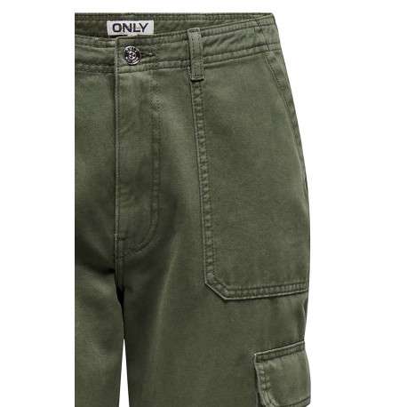 Pantalon Cargo Onlmalfy Cargo Pant Pnt Noos en coton kaki uni coupe regular fit - Image 3