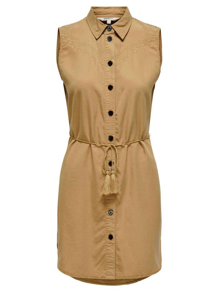 Robe Courte Droite Jennyfer Camel - Taille M - 2 Poches - Neuf Avec Étiquettes