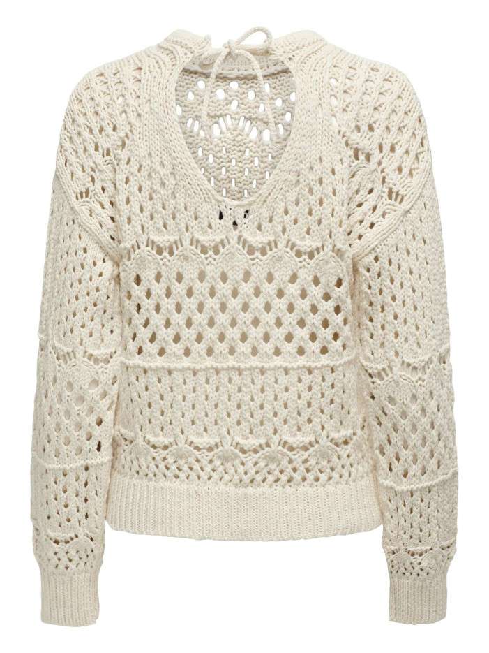 Pull écru uni coupe droite...