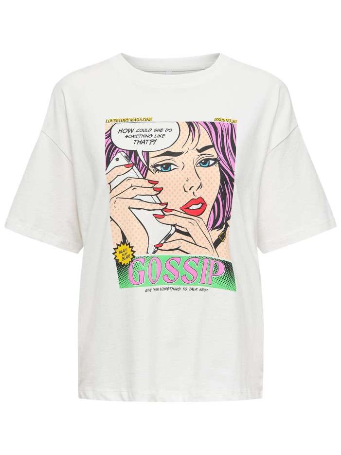 T-shirt en coton blanc...