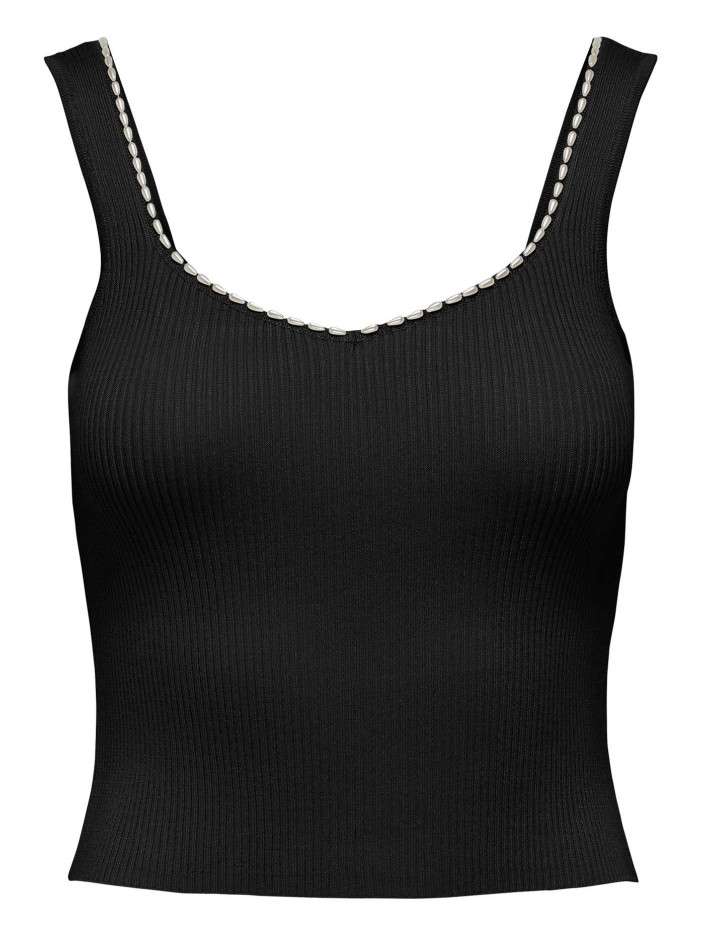 Top noir uni coupe droite...