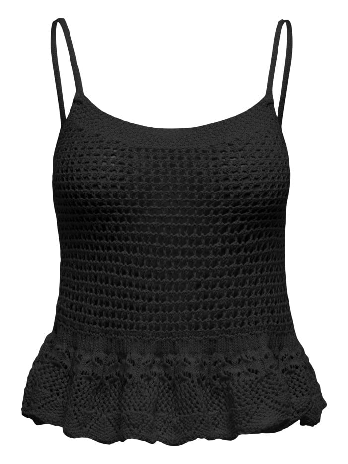 Top en coton mélangé noir...