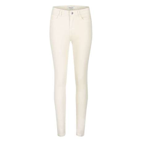 Chino écru uni avec une coupe slim et des passants au niveau de la taille - Image 7