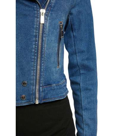 Veste Stone en jean à coupe ajustée col cranté et à manches longues - Image 6