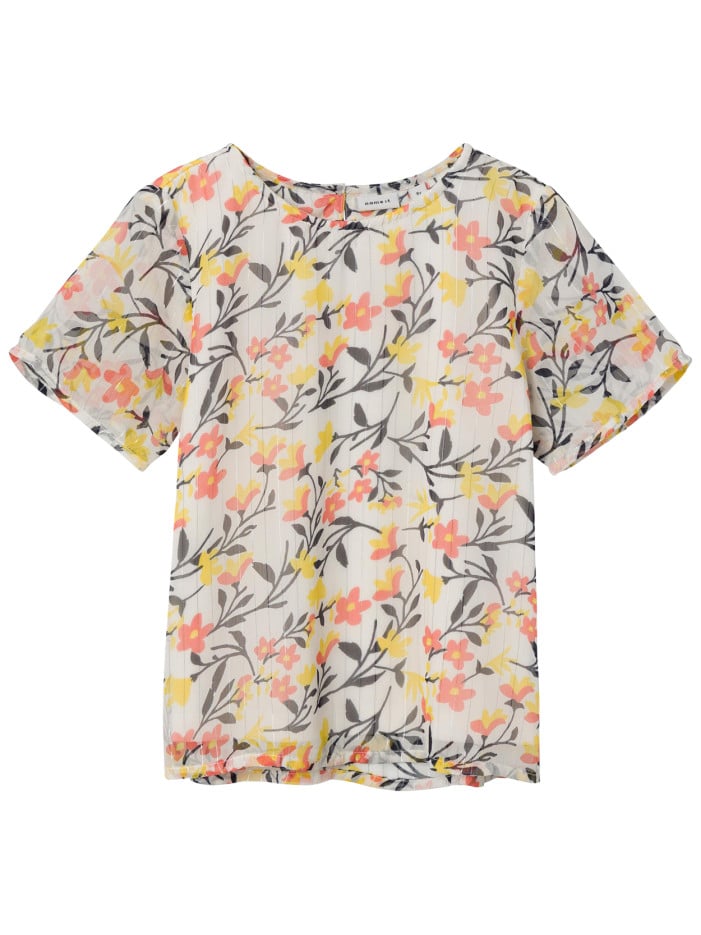 Top blanc fleuri coupe...