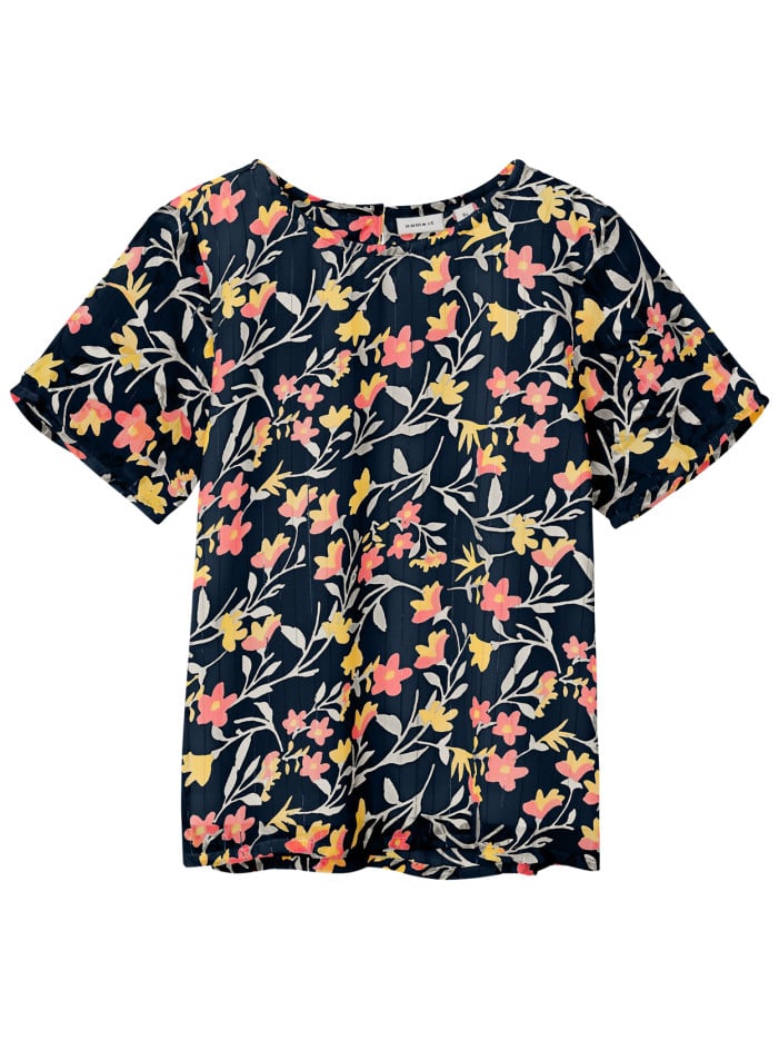 Top marine fleuri coupe...