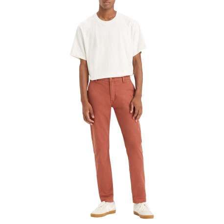 Pantalon XX Chino Std II en coton brique uni avec une coupe slim - Image 2
