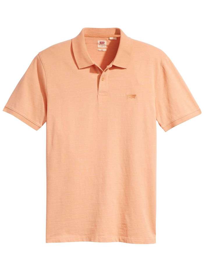 Polo en coton orange uni...