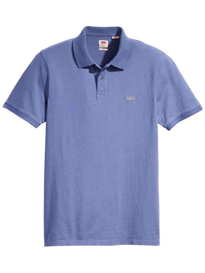 Polo en coton marine chiné...