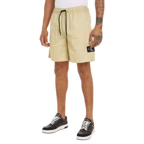 Short de jogging en coton et lin mélangé tilleul avec une coupe regular fit - Image 2